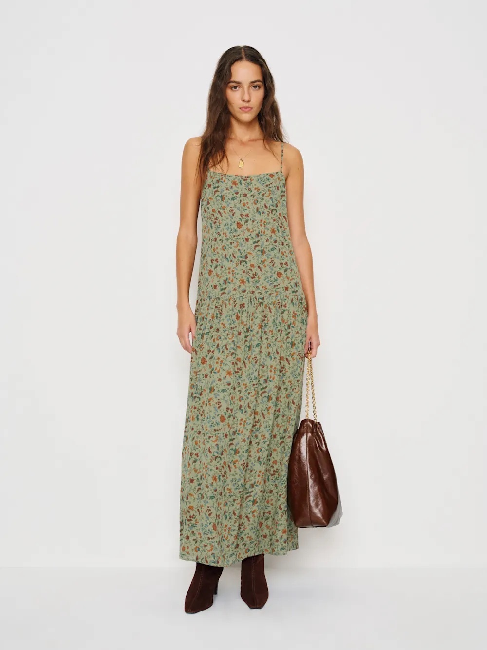 Reformation Alda Dress Green - Size 8